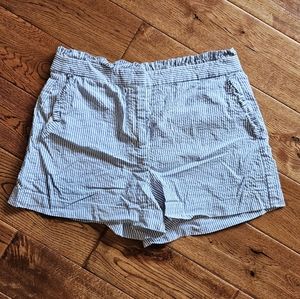 J. Crew high-waisted stripe shorts
